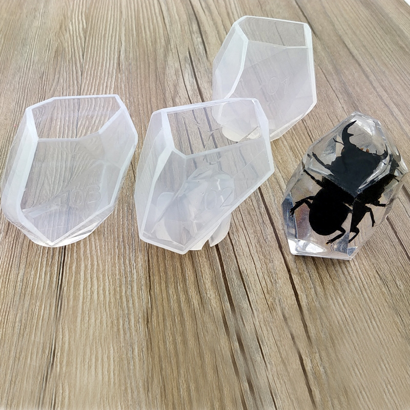 Crystal glue handmade mould cut section insect dry flower specimen pendulum with large size mirror silicone mold