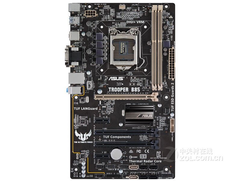 1-Year Warranty Asus/Asus Tuf Trooper B85 All-Solid-State 1150 Large Motherboard