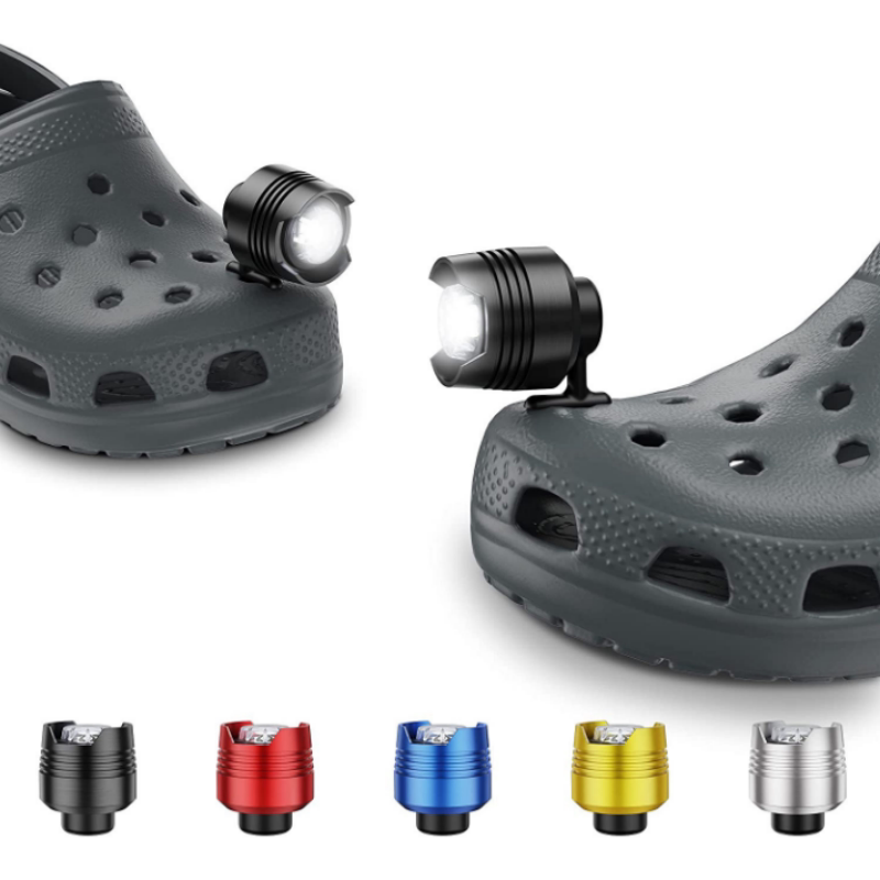 Tiktok Personalized Shoe Charms Accessories Metal Aluminum Alloy Crocs Clog Shoe Decorations Light-Up Glowing Accessories