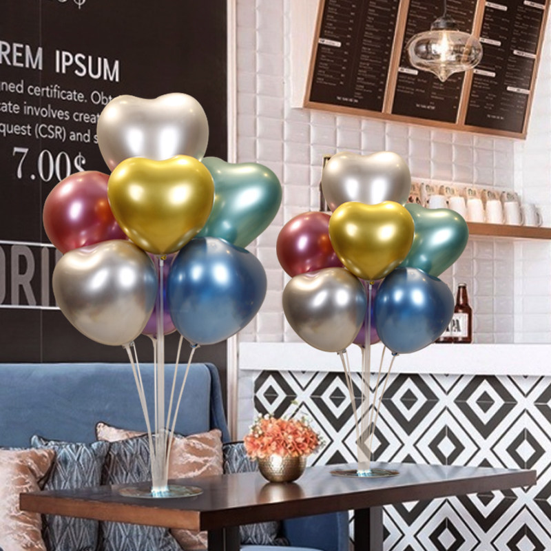 Net red bracket Birthday party Wedding decoration column Balloon metal color table floating dress up holiday supplies creative