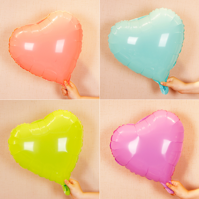 Heart-shaped Macaron Balloon Decoration Wedding Loving Aluminum Film Balloon Scene Placement Birthday Party Creative Supplies