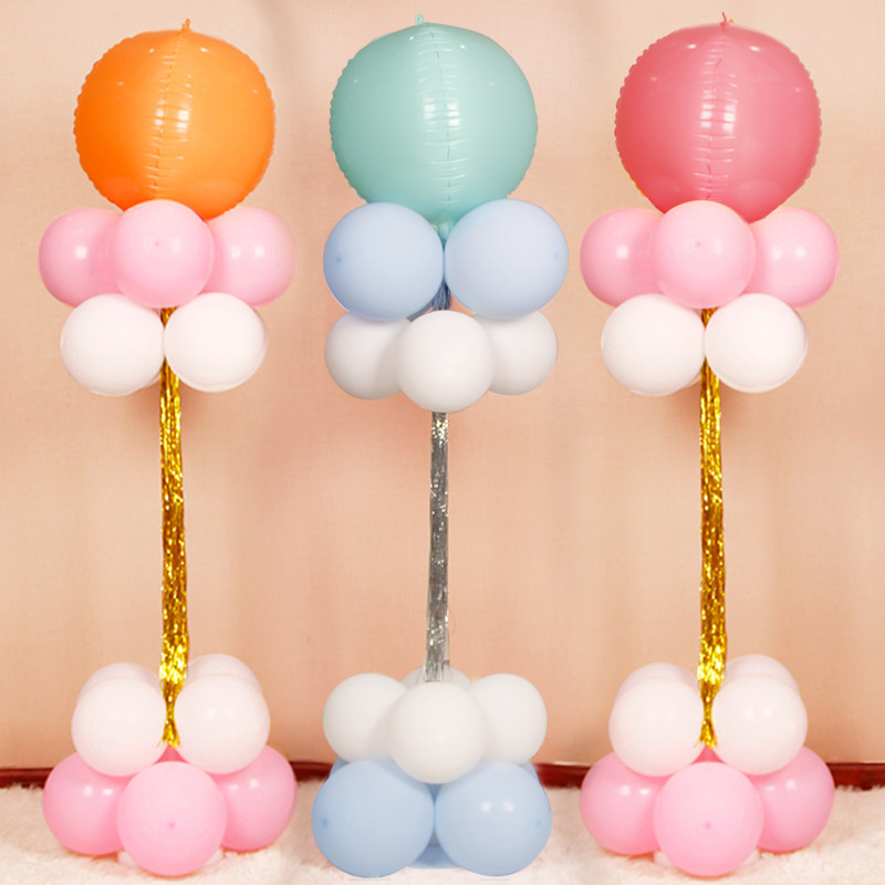 Eurorhyming Three-dimensional Macaron Color column Balloon Road Leading Balloon Greet to Decorate Kindergarten School Commencement Festivities