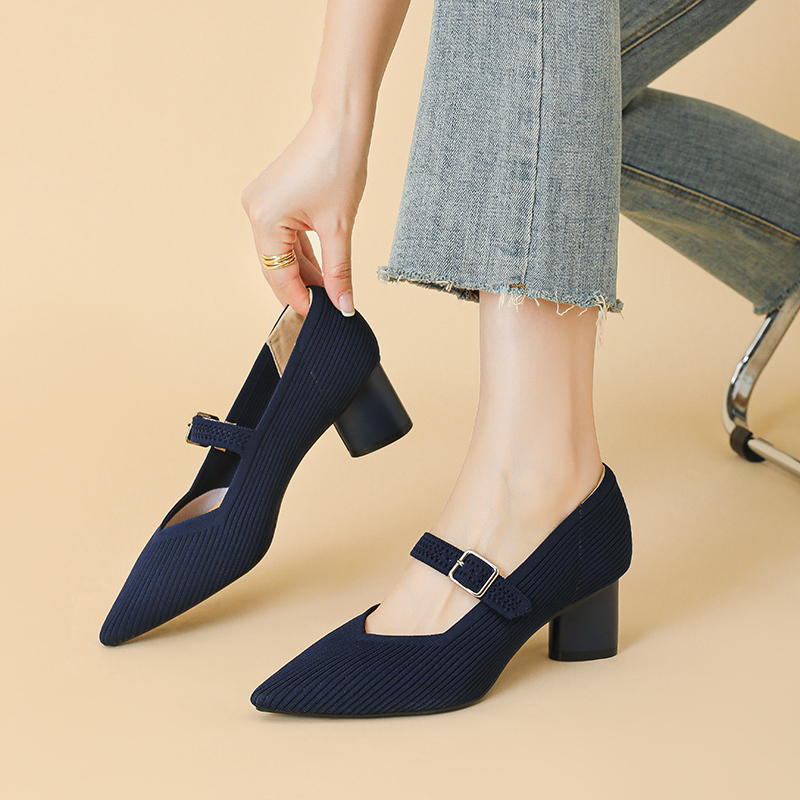 Cloth Shoes 2025 Spring and Autumn New Style Old Beijing Shallow Single Shoes with Thick Heels and High Heels, Work Shoes for Women, All-Season Mary Jane Shoes Cloth Shoes 2025 Spring and Autumn New Style Old Beijing Shallow Single Shoes with Thick Heels and High Heels, Work Shoes for Women, All-Season Mary Jane Shoes
