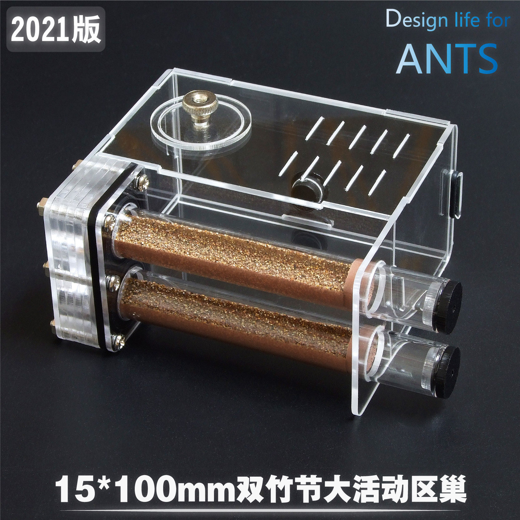 Two bionic neutral concrete bamboo nests 15×100mm large activity area workshop villa acrylic ant nest
