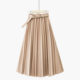 Summer Korean version of the new high-belt solid color pleated all-match retro college sweet slim mid-length simple skirt