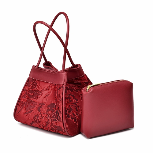 Красная сумка с петлей на руку для невесты, сумка на одно плечо, изысканный стиль, китайский стиль