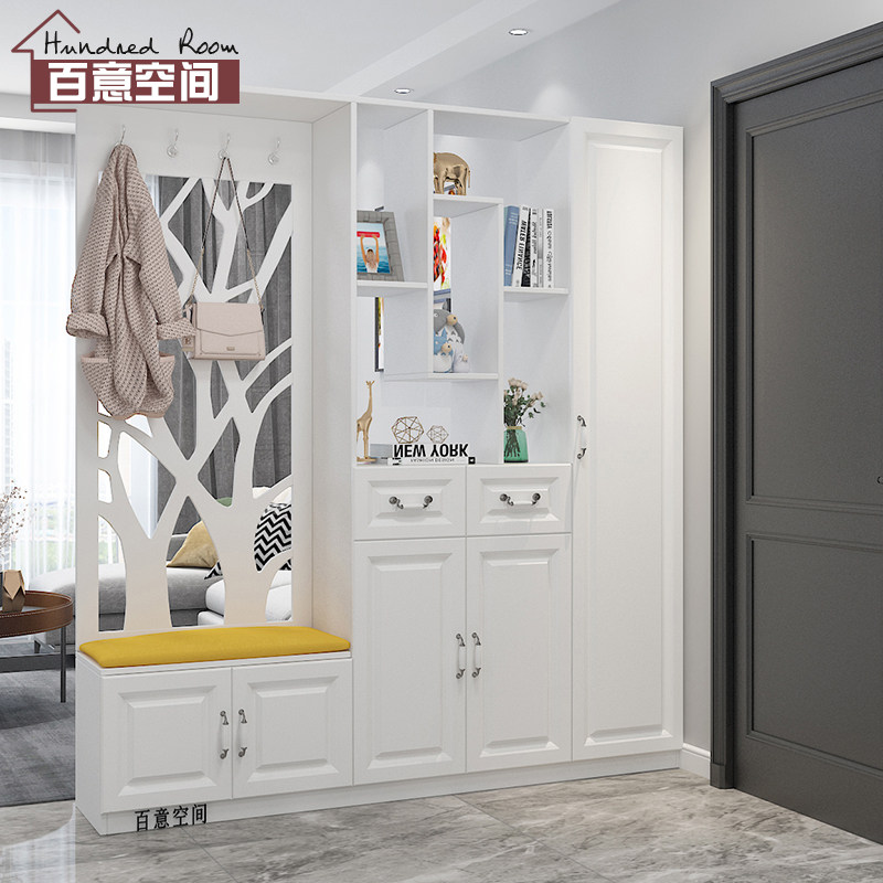 Xuan Guan Cabinet Shoes Cabinet Integrated Home Doorway Modern Minima entrance door Entrance Living Room Cubicle Cabinets Screen Cabinet Room Hall Cabinet