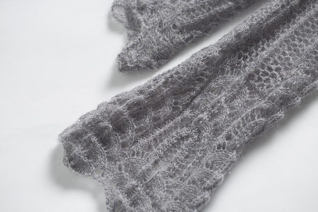 Mohair sweater ສໍາລັບແມ່ຍິງ, ຮູບແບບ crocheted ເປັນຮູ, knitted lazy ເທິງ, ຄົນອັບເດດ: ແລະ versatile, ແບບບາງໆໃຫມ່, ແບບຮ້ອນ.