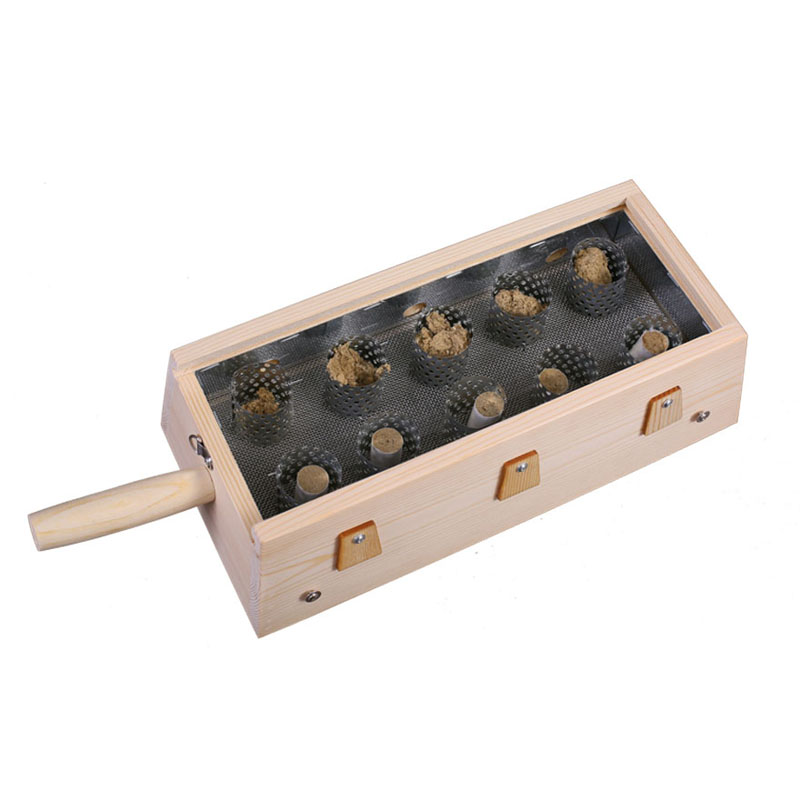 Moxibustion Moxibustion moxibustion box solid wood 10 column needle moxibustion ten eyes ten holes warm moxibustion device waist and back part moxibustion