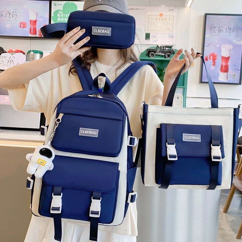 School Bag Girls Elementary School Students Three To Six Grades 2022 New Junior High School Students Big Capacity Double Shoulder Bag Shoulder Bag Tide