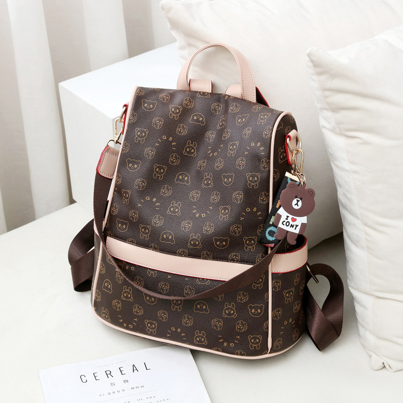 Backpack women's 2022 new Korean version of the tide all-match ladies leather anti-theft small bag backpack travel large-capacity school bag