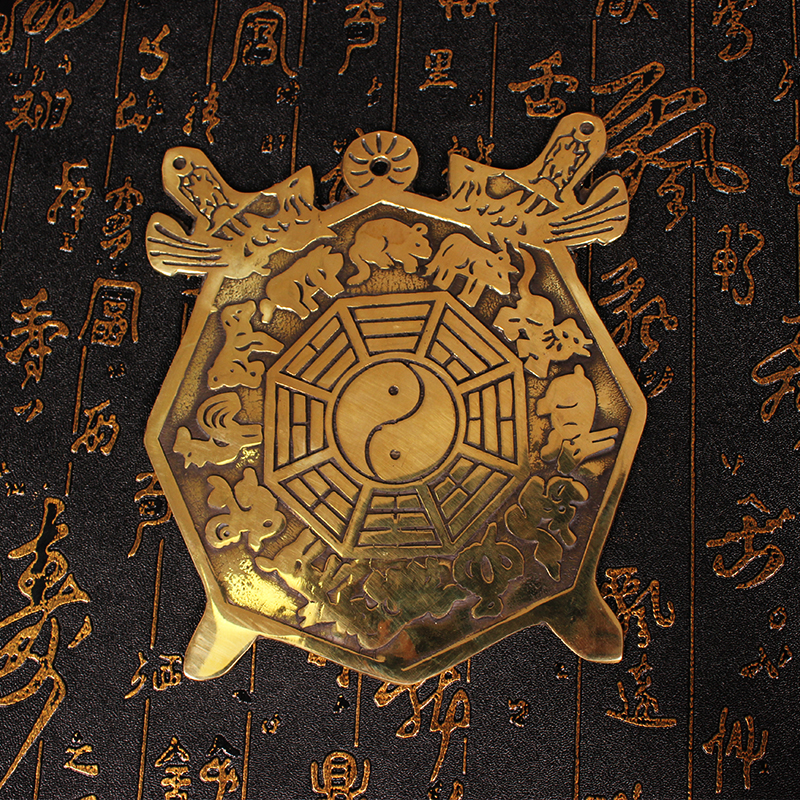 Eight divination mirror convex mirror pure copper home Jiugong Taipole door opening Qiao moving face concave mirror pendant living room shop office swing piece