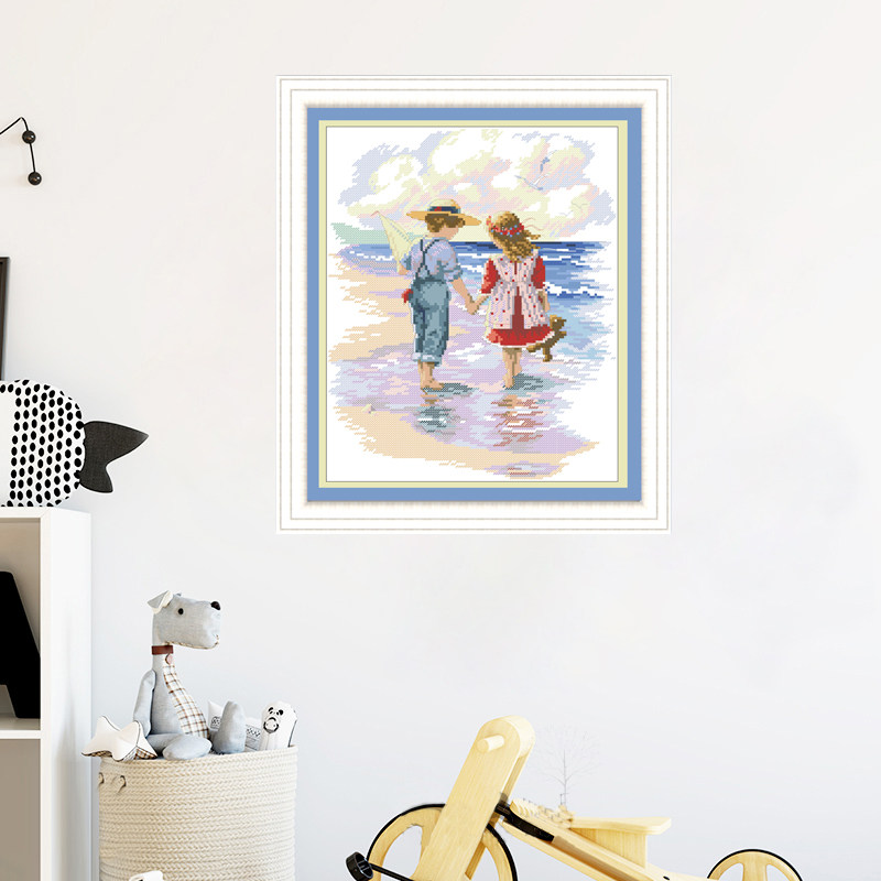 2023 New Married Cross Embroidery New Line Embroidery Love Gifts Living Room Bedroom Simple and Simple Embroidery