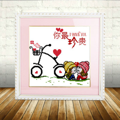 Lovers Cross embroidered 2022 new line embroidered love series small pieces sending boyfriend bedroom bedside small beginners