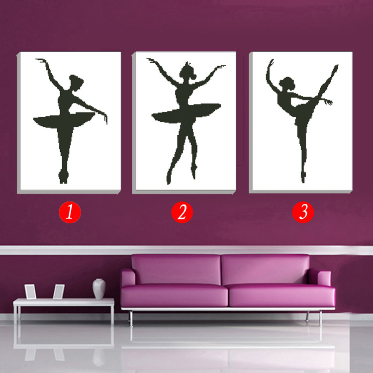 Ballet girl 2022 new thread embroidery beginners small bedroom bedside girl handmade self-embroidered small pieces simple