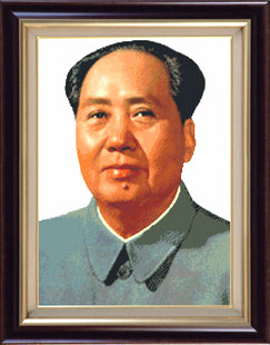 Chairman Mao embroidery thread embroidery cross stitch new printing red sun living room Mao Zedong simple modern head portrait