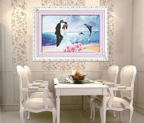 Cross -Switch Wedding 2021 Новая линейная вышивка гостиная спальня 3D -полу -эмбдероиза