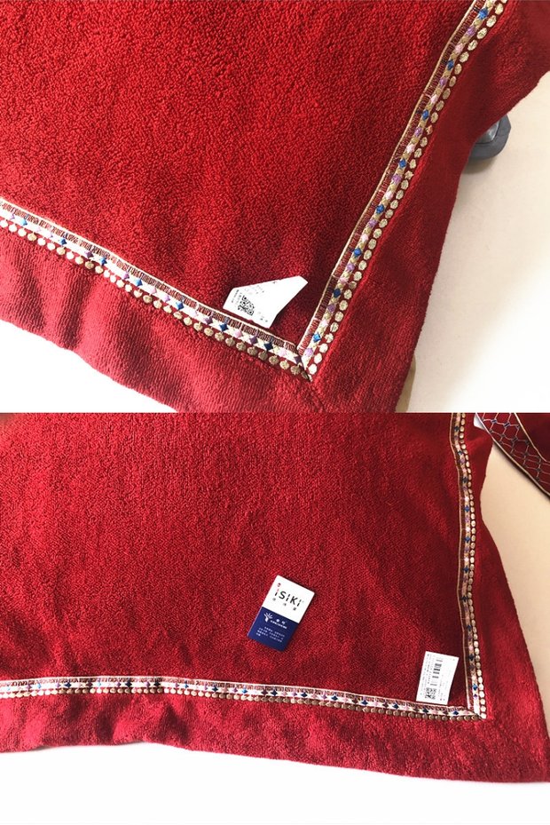 Số vàng Yi Shi cotton lớn màu đỏ đám cưới đôi gối khăn cưới để tăng độ dày viền một cặp vận chuyển - Khăn gối áo gối lụa
