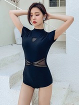 VIC　TO　RI　A`S　yoga swimsuit womens one-piece skirt conservative high collar covering belly and slimming summer sports training