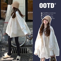 Maternity autumn suit French sweet temperament dress womens spring and autumn small preppy style long-sleeved baby doll dress