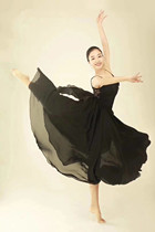 Spring Summer Double Snow Textile Semi-body Long dress Dance large swing dress Slim 100 Plexian Woman Skirt Stage Performance Wear