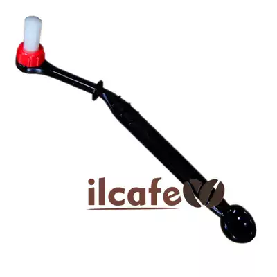 Elian black long handle elbow Semi-Automatic Coffee Machine Brewing head Anti-scalding nylon cleaning and cleaning brush with powder spoon
