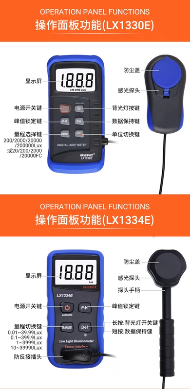 Xinbao Độ Chính Xác Cao Độ Sáng Đo LX1010BS Photometer Độ Sáng Đo Độ Sáng Đo Cường Độ Ánh Sáng Thử Nghiệm Nhạc Cụ