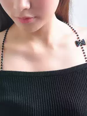 Underwear shoulder strap neck invisible transparent rhinestone non-slip bra thin shoulder strap hanging Neck Cross underwear bra sling