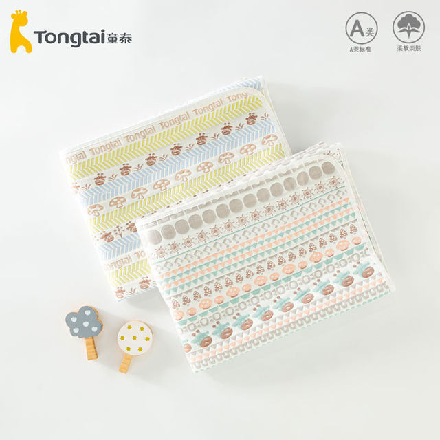 Tongtai gauze soft mat ເດັກນ້ອຍສາມາດນໍາໃຊ້ຜ້າຝ້າຍຫົກຊັ້ນ gauze machine washable summer ຝ້າຍບໍລິສຸດເດັກນ້ອຍ summer ເຄື່ອງປັບອາກາດ