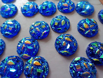 Blue round water drill 14mm resin water drill flat bottom hand sewn clothes drill DIY Decorative Accessories Accessories