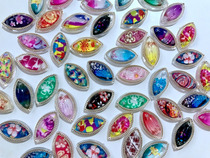 30 7x15mm horse eye shaped water drill flat back mixed color hand-sewn drill clothes bag decorated with water drill