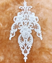 Heavy Engineering Nails Beads White Lace Accessories Solid Lace Flowers Applie Clothing Accessories Clothing Dresses Dresses Applie Accessories