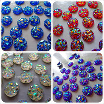 14mm Round Resin Hand Stitch Drill Red Blue Purple AB Color Clothes Drilling DIY Package Hat Decorative Accessories