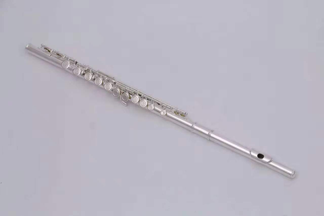 HEINICH LONG FLUTE PIPE MUSICAL INSTRUMENT METAL SILVER PLATED NICKEL PLATED 16 HOLES ATLANTIC PIPE MUSICAL INSTRUMENT PROFESSIONAL GIG