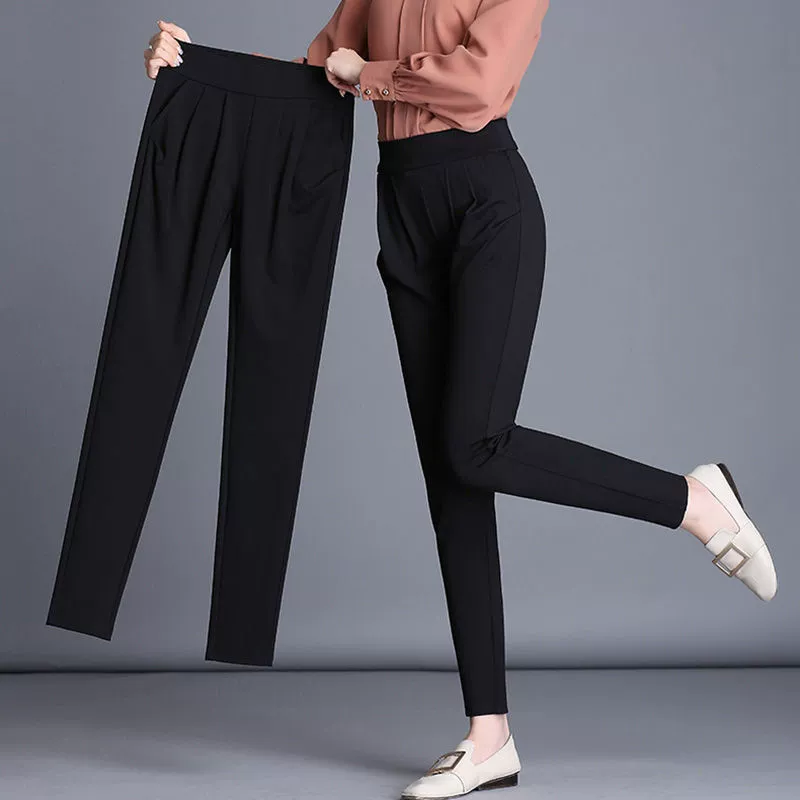 Quần legging mẹ mặc mùa hè mỏng cho phụ nữ trung niên quần âu mùa xuân và mùa thu quần trung niên và già bút chì quần nữ - Quần tây thường