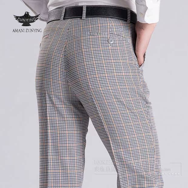 Zun Ying quần trung niên cha nam quần mùa hè mỏng phần thẳng thẳng trung niên eo phù hợp với quần thường nóng quần vải đẹp