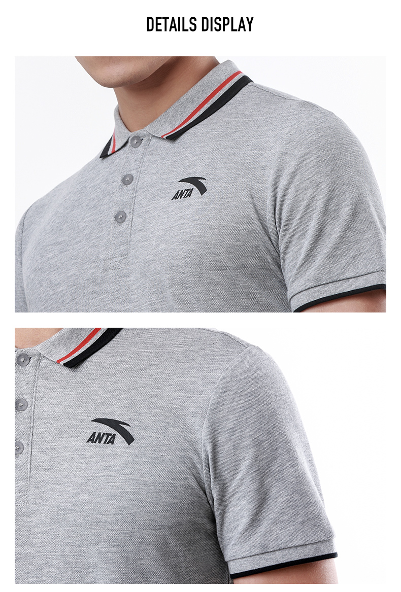 Anta tay ngắn nam 2019 xuân mới áo sơ mi POLO thấm hút mồ hôi áo thun thoáng khí top áo thể thao nam giản dị áo polo nike