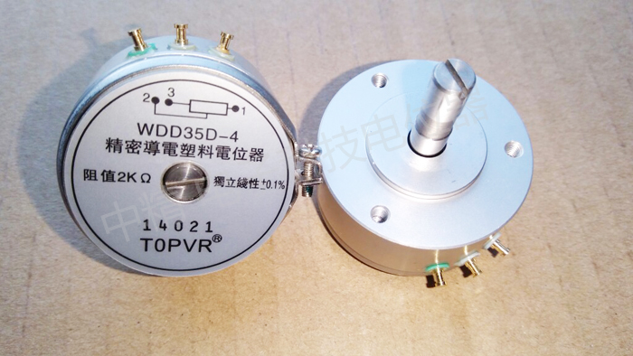 TOPVR original WDD35D-4 precision conductive plastic potentiometer angular displacement sensor 1K2K5K10K