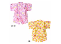 Country now 5 fold of mikihouse H B female baby rabbit flowers with short sleeves Very flat 72-7518-974