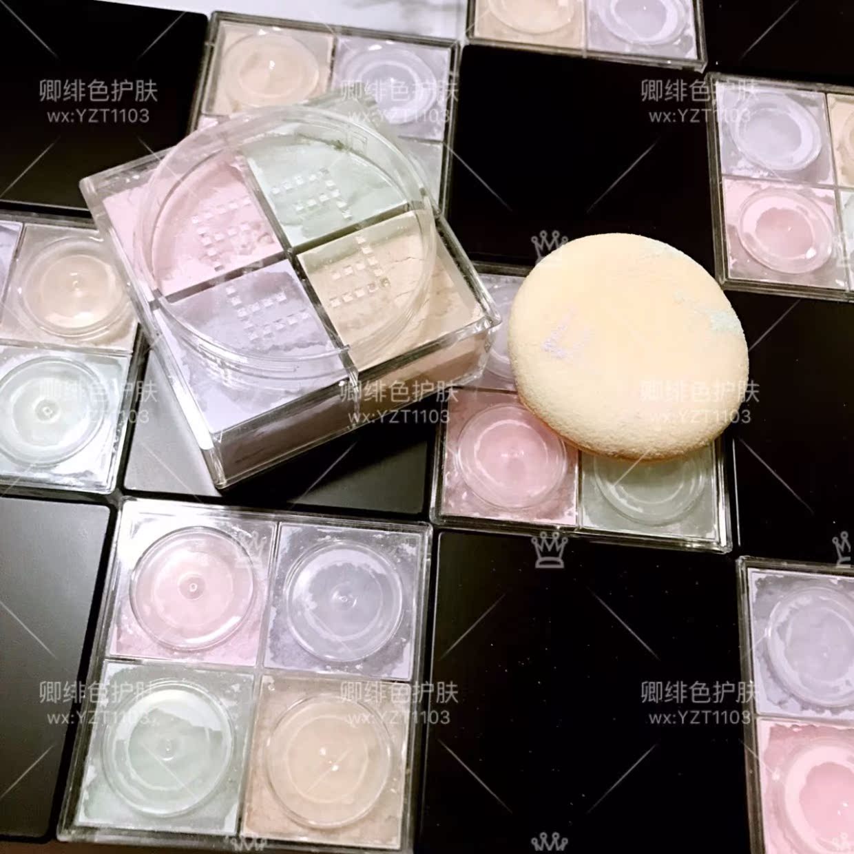 Bột lỏng bốn màu Chúc ngủ ngon bột khô bột mật ong phấn trang điểm kiểm soát dầu làm sáng da bà bầu có sẵn không cần tẩy trang phấn phủ essance