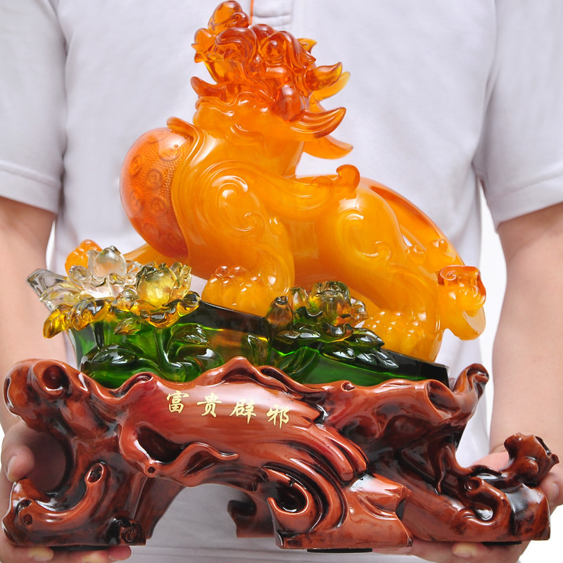 Lucky Pixiu Ornament Opening Housewarming Gift Office Desk Living Room TV Cabinet Home Craft Decoration