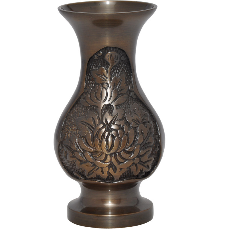 Imitation ancient peony flower bottle swing piece Buddha Supplies Buddha's former flower arrangement bottle Guanyin water purification bottle for the Buddha's bottle of worship