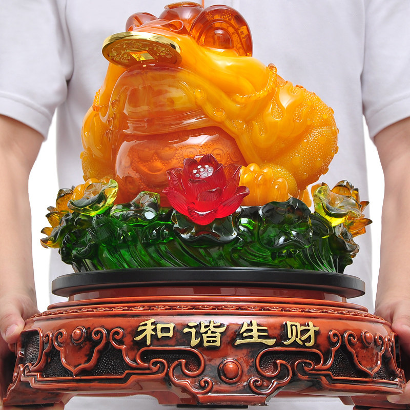 Golden Toad Lucky Ornament Company Store Opening Housewarming Business Gift Office Desk Front Desk Decoration