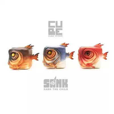 SANK TOYS cube salted fish original design soft resin art collection toy