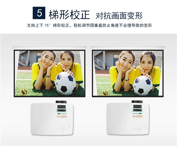 轰天 炮 GP9 home 1080P HD máy chiếu thông minh không dây Android LED-9 - Máy chiếu