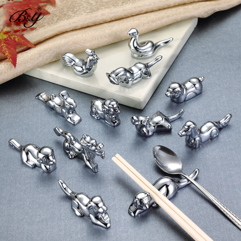 Animal-Themed Creative Chopstick Rests, Cute Home Decor, Cartoon Zodiac Chopstick Holders, Fashionable Stand