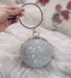 Брендовая высококачественная сферическая сумка через плечо, небольшая сумка со стразами, сумка для еды, популярно в интернете