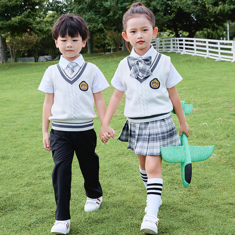 Kindergarten garden suit spring and autumn English wind junior high school clothing children's school uniform jk suit sports winter