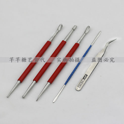 Sugar art five-piece tool set Soft pottery tools Three six-head tools Sugar art sculpture knife Dough plastic tool Clay sculpture