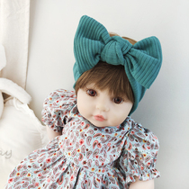 Cute bow female baby headgear baby cotton fontanelle hair belt European and American Princess year old baby hair accessories